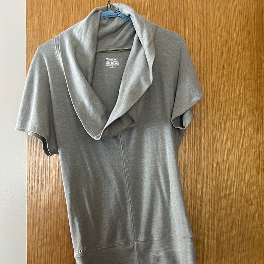 Converse green grayish colored cowl neck short sleeve top